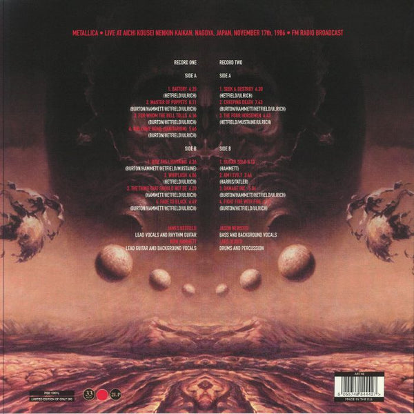 Metallica - Enter Sandman: Live In Japan 1986 [2LP] Limited Red Vinyl, –  Hot Tracks