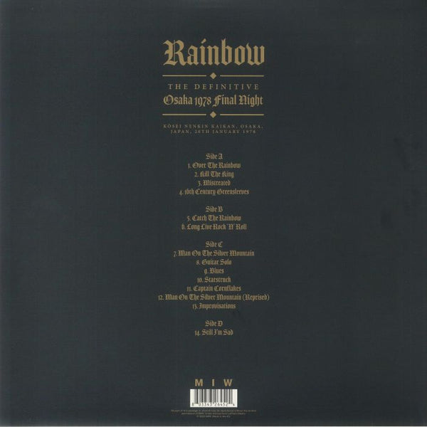 Rainbow -The Definitive Osaka 1978 Final Night [2LP] Limited Red Colored,  Gatefold (import)