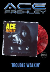 Ace Frehley - Trouble Walkin' [LP] Limited Oxblood Red 'Hide Your Heart' Swirl Vinyl, gatefold