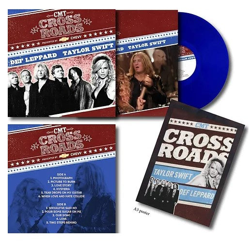 Def Leppard/ Taylor Swift - CMT Crossroads [LP] Limited Blue Colored Vinyl, Poster (import)