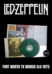 Led Zeppelin - Fort Worth, TX March 3rd, 1975 [LP] Limited Green Marbled Colored Vinyl, Color Booklet (import)