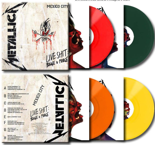 Metallica - Live Shit: Binge & Purge [4LP Box Set] Limited Multi Color ...