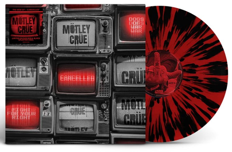 Motley Crue - Cancelled [LP] Limited 45RPM Red & Black Splatter Colored Vinyl