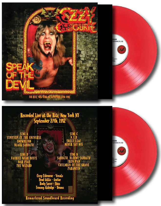 Ozzy Osbourne - Speak Of The Devil: The Ritz 1982 [2LP] Limited Red Colored Vinyl (import)